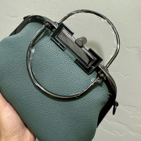 Handmade Genuine Premium Togo Leather Top Handles Bag/ Crossbody & 2 Chains - Picture 11 of 16